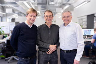 from left to right: Stefan Rauch (Technical Manager), Dr. Georg Baumann (Owner and company founder) und Karl Ebnet (CEO).