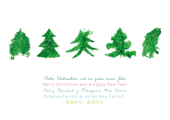 Our Christmas card was designed by the children at the "Baumann Waldforscher" forest kindergarten. 
The "Baumann Waldforscher" forest kindergarten is an innovative educational facility and offers 30 places with all-day care for employees' children, as well as for external children. The kindergarten makes the most of the educational aspects of the forest in its daily routine. In close proximity to the environment, children are taught the art of , in their journey of discovery, learn how to treat plant and animal life, earth and water with respect. Every day, the children embark on a new adventure – no two days in the forest kindergarten are alike!